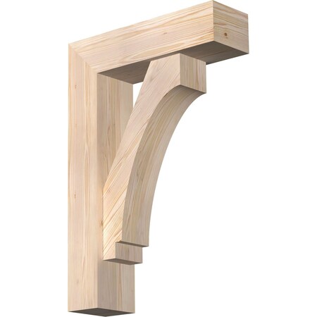 Ekena Millwork Imperial Block Smooth Bracket w/ Offset Brace, Douglas Fir, 7 1/2"W x 26"D x 38"H BKT0806X26X38IMP05SDF